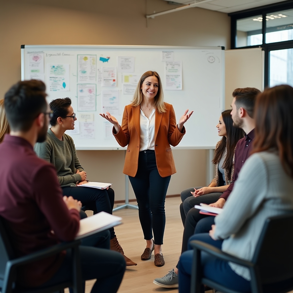 Grupo de profesionales en discusión durante taller de resolución de problemas